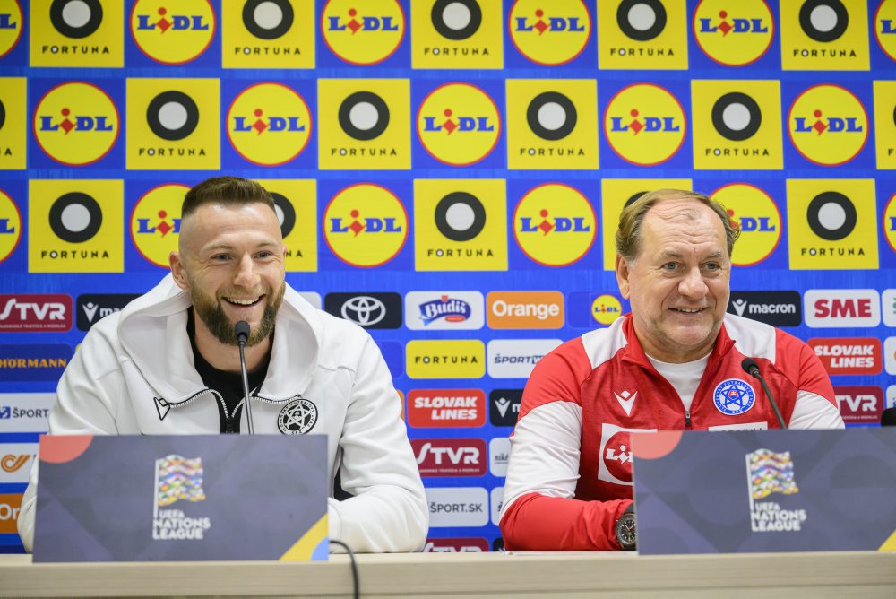 Tlačová konferencia Slovenska pred zápasom C-divízie Ligy národov proti Moldavsku