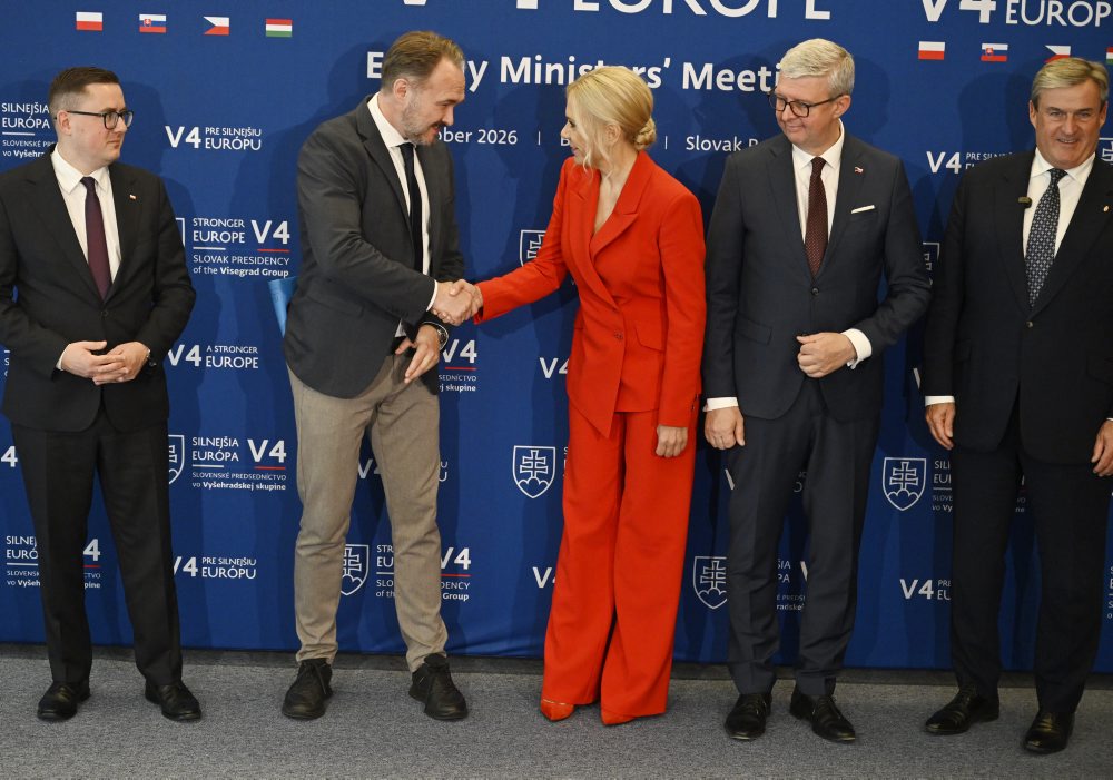 Tlačová konferencia ministrov krajín V4 zodpovedných za energetiku