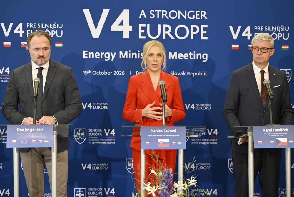Tlačová konferencia ministrov krajín V4 zodpovedných za energetiku