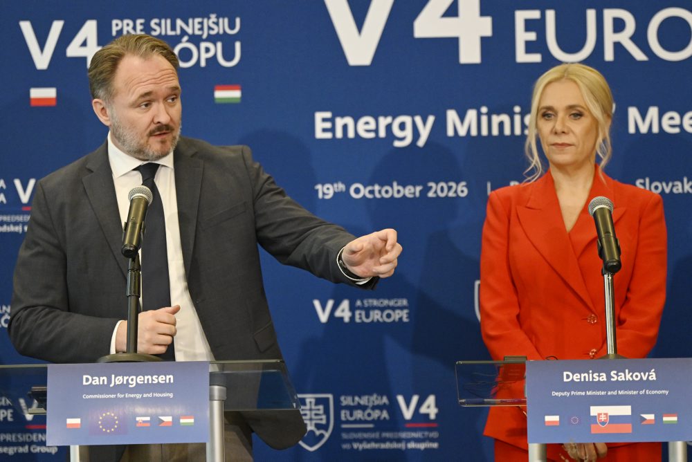 Tlačová konferencia ministrov krajín V4 zodpovedných za energetiku