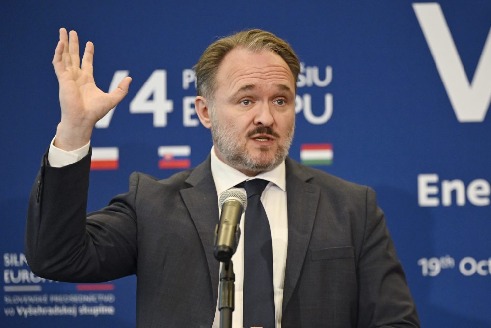 Tlačová konferencia ministrov krajín V4 zodpovedných za energetiku