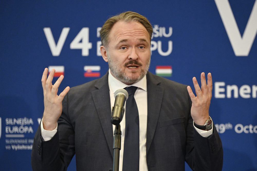 Tlačová konferencia ministrov krajín V4 zodpovedných za energetiku