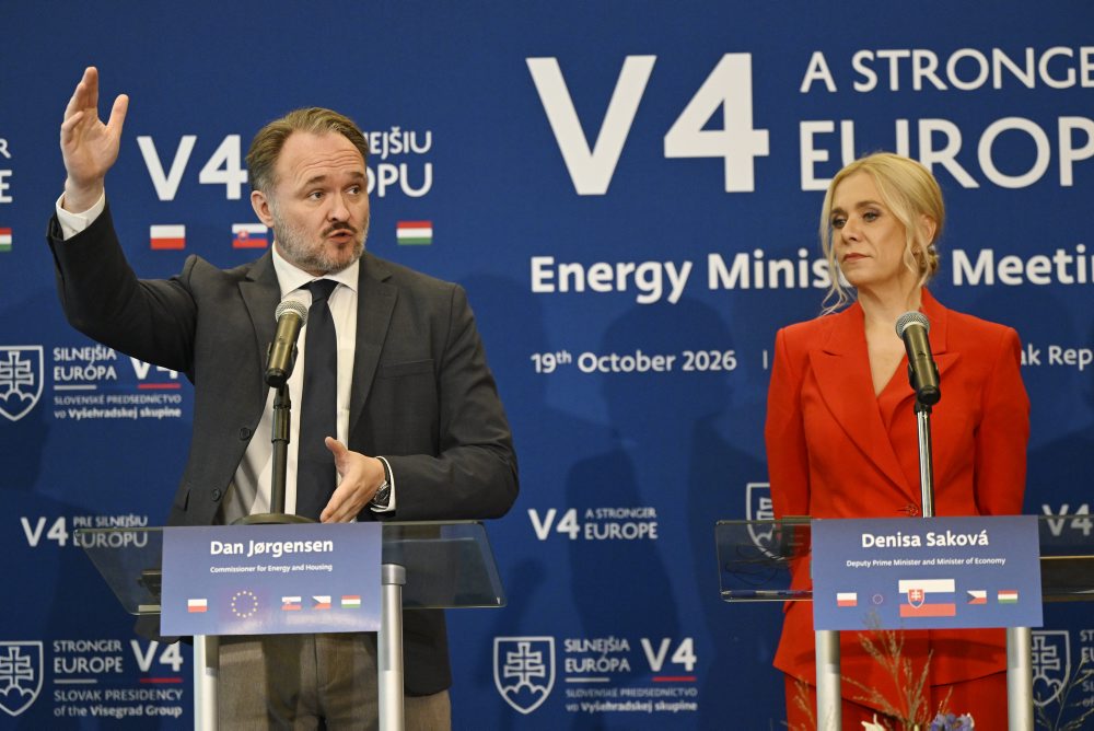 Tlačová konferencia ministrov krajín V4 zodpovedných za energetiku