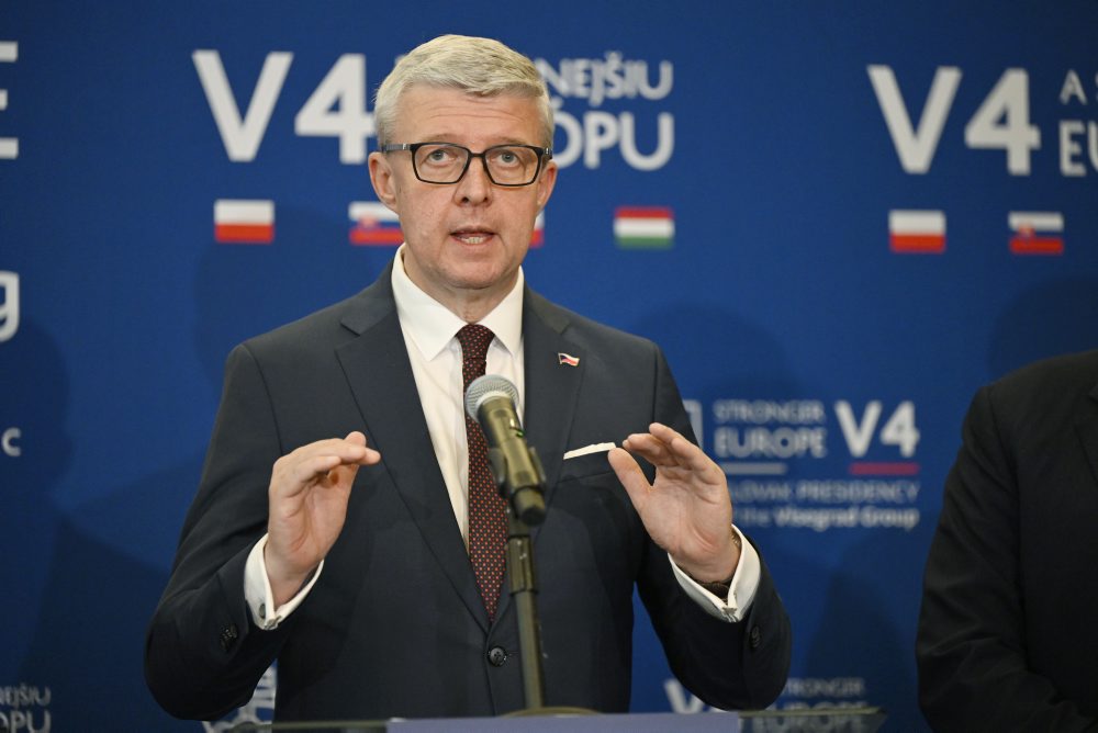 Tlačová konferencia ministrov krajín V4 zodpovedných za energetiku