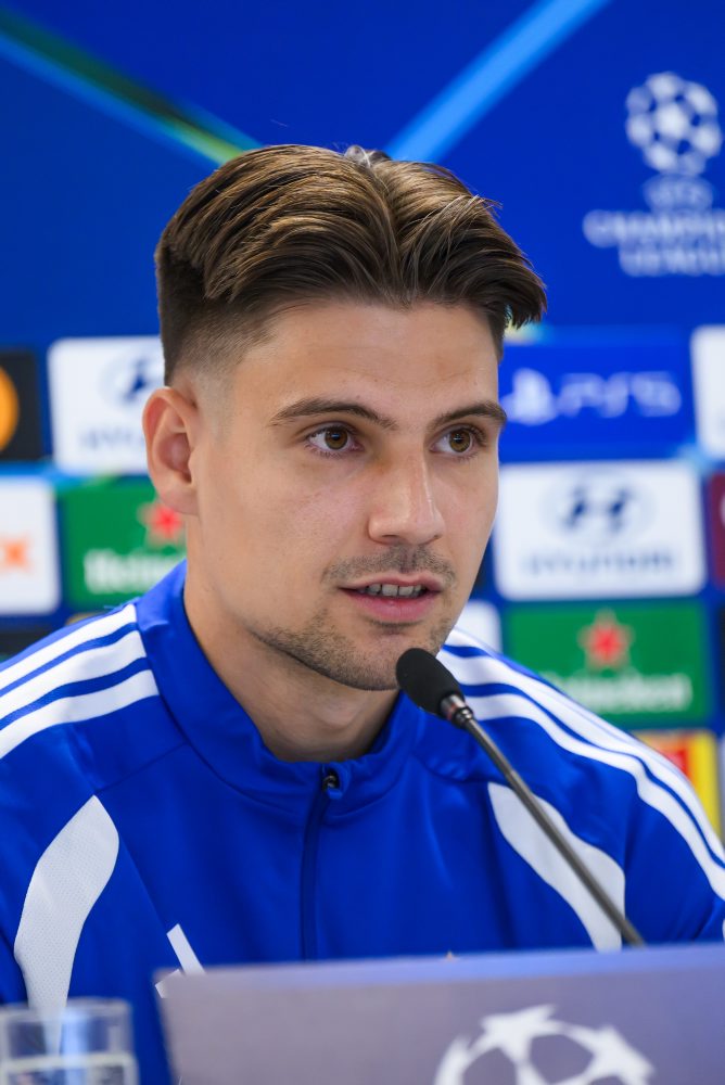 Tlačová konferencia ŠK Slovan Bratislava pred prvým zápasom 2. kola ligovej fázy Ligy majstrov proti Stuttgartu