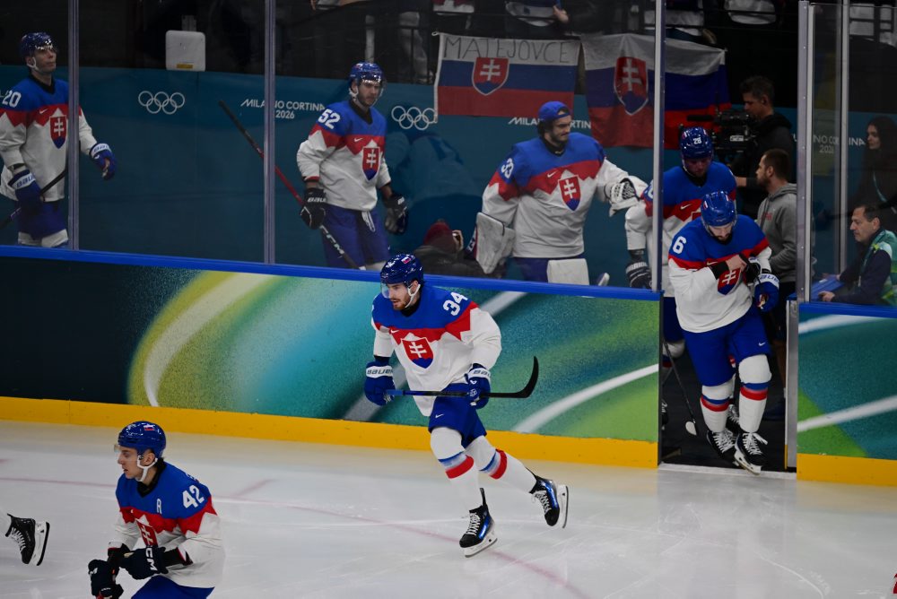 Slovenskí hokejisti pred zápasom Švédsko - Slovensko 