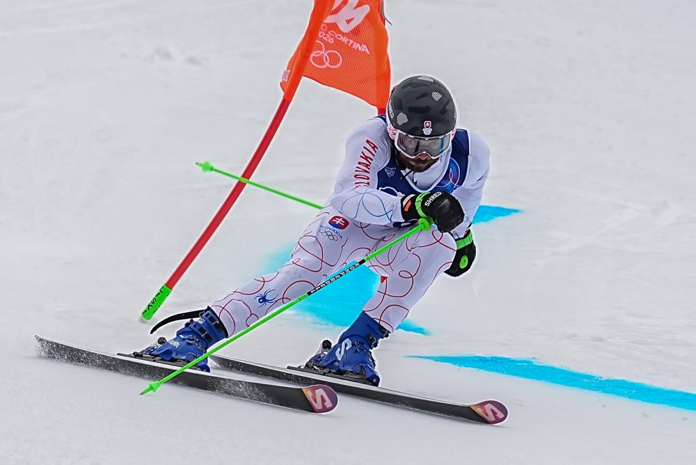 slovenský lyžiar Andreas Žampa v 1. kole obrovského slalomu mužov