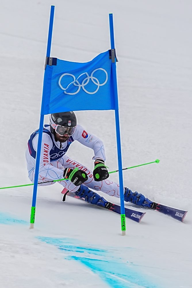 slovenský lyžiar Andreas Žampa v 1. kole obrovského slalomu mužov