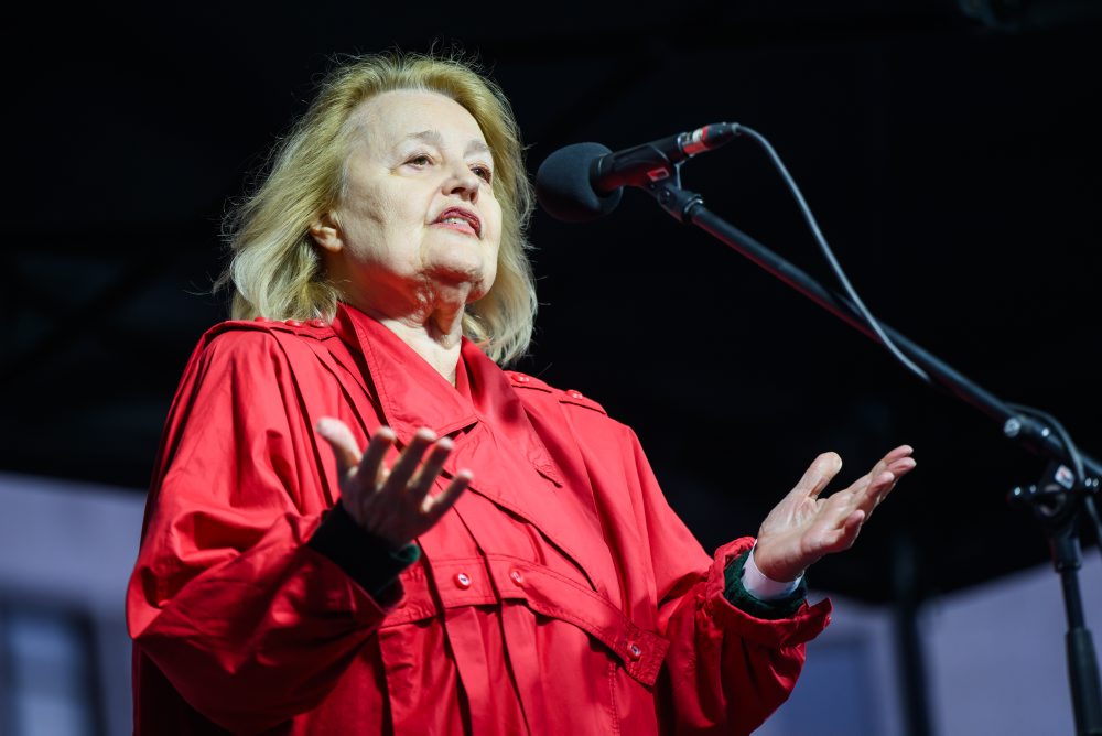 Protest hnutia Progresívne Slovensko pred budovou NRSR v Bratislave