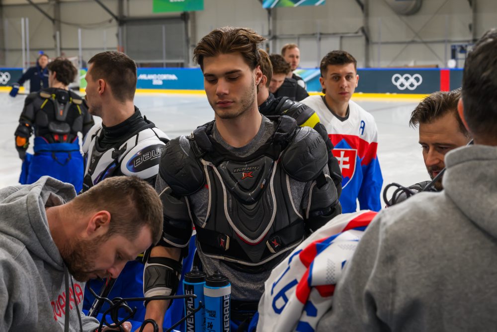 Tréning na štvrťfinálový duel na ZOH26 v Miláne  