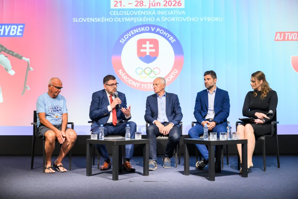 Tlačová konferencia Slovenského olympijského a športového výboru a Združenia miest a obcí Slovenska k Národnému týždňu športu, pohybových aktivít a zdravého životného štýlu - Slovensko v pohybe