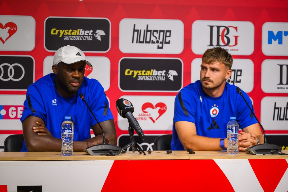 Predzápasová tlačová konferencia ŠK Slovan Bratislava pred prvým zápasom 2. predkola Ligy majstrov 