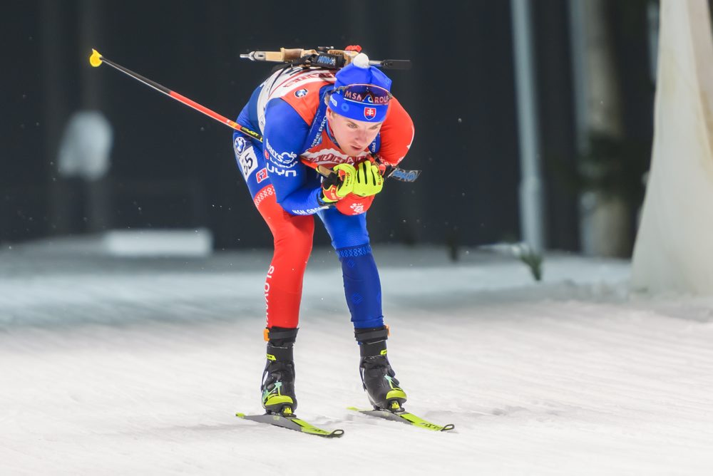 slovenský biatlonista Šimon Adamov 