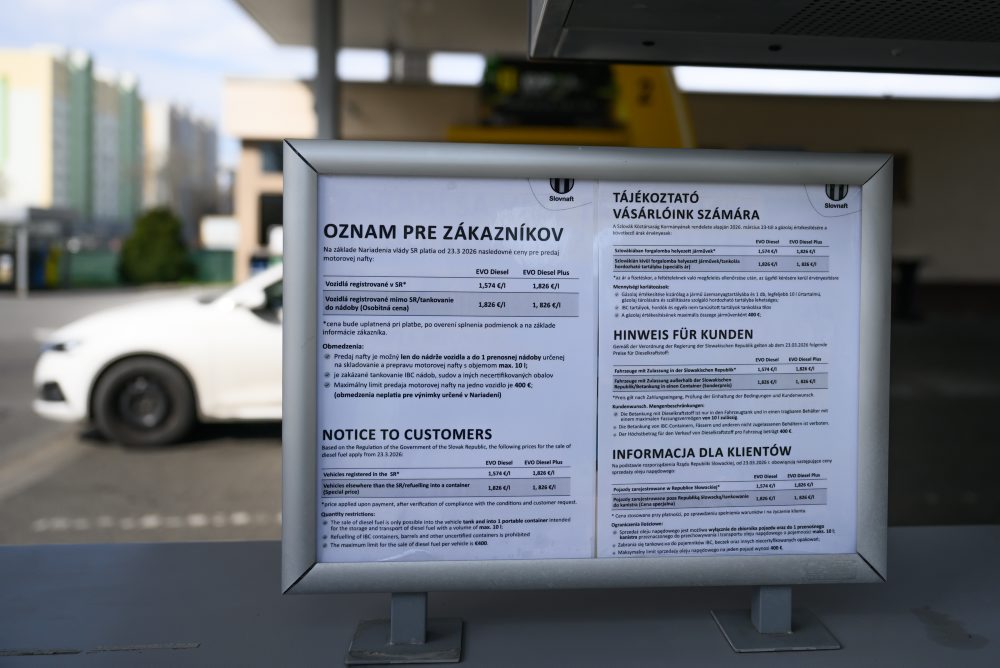 Cena motorovej nafty na čerpacej stanici v Bratislave