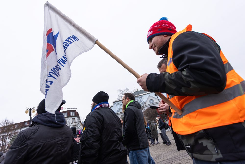 Štrajk odborárov KIA v Žiline