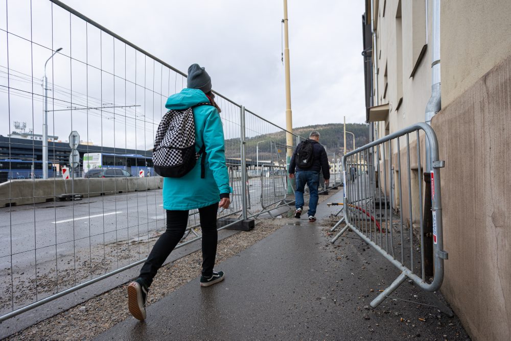 Uzávera Ulice 1. mája v Žiline