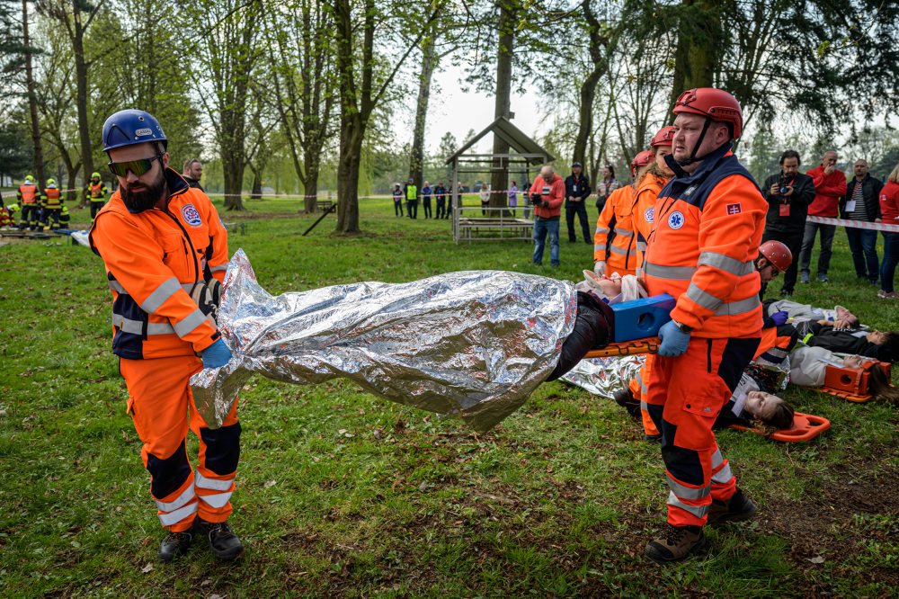 Cvičenie zdravotníkov v Prešove 