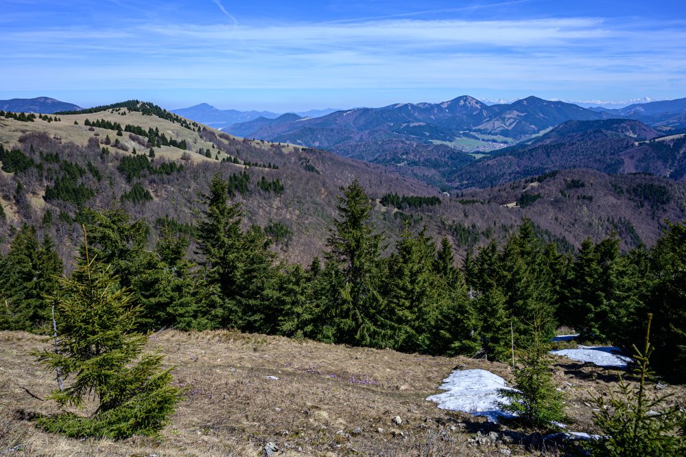 Výhľady z vrchu Zvolen vo Veľkej Fatre 