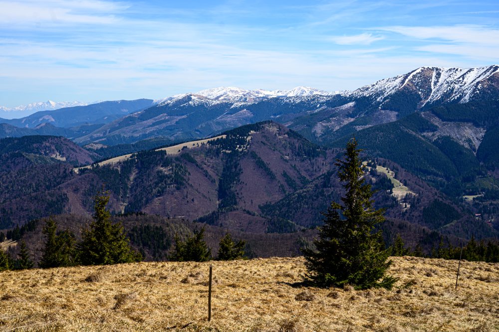 Výhľady z vrchu Zvolen vo Veľkej Fatre 