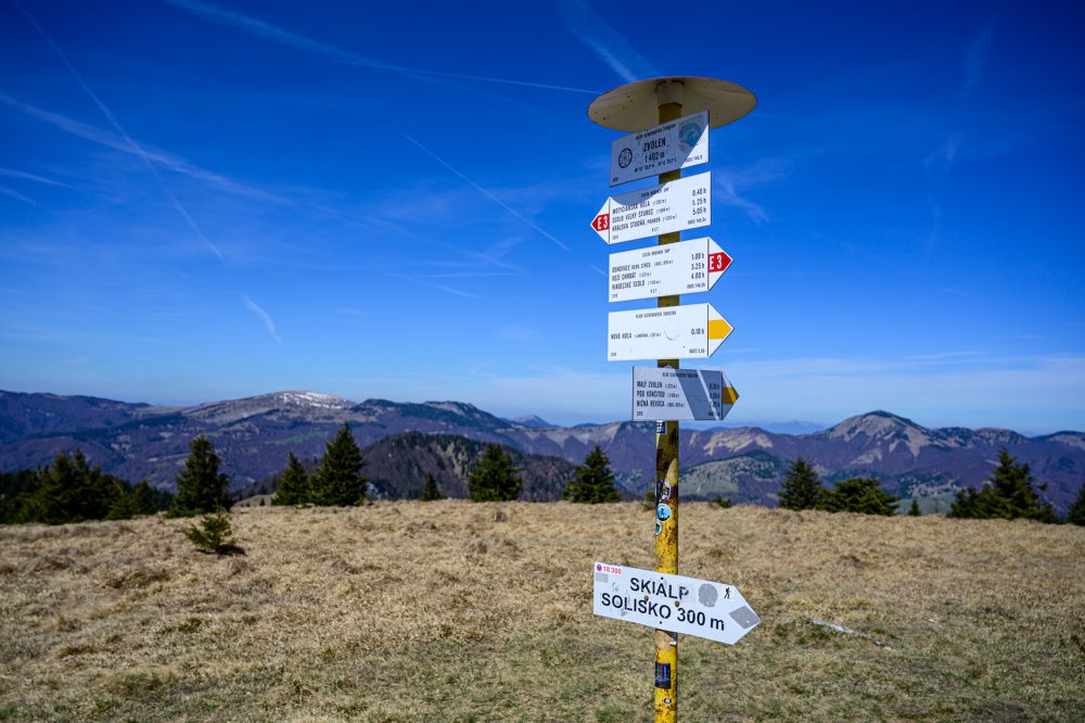 Výhľady z vrchu Zvolen vo Veľkej Fatre 