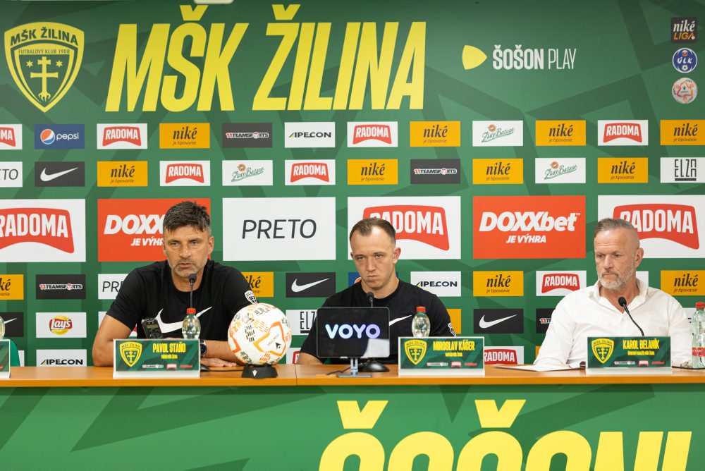 Tlačová konferencia MŠK Žilina pred odvetným zápasom 1. predkola Európskej ligy proti Hajduku Split
