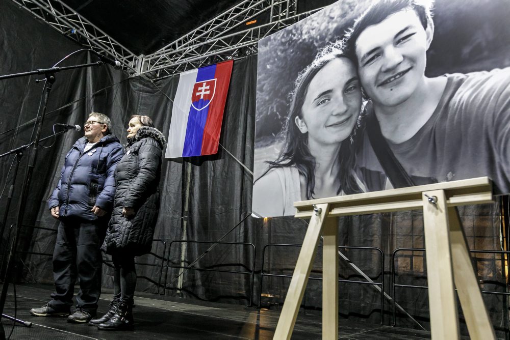 8. výročie vraždy novinára Jána Kuciaka a jeho snúbenice Martiny Kušnírovej v Bratislave