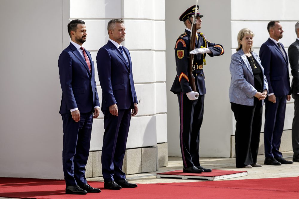 Prezident SR Peter Pellegrini prijal v Prezidentskom paláci v Bratislave prezidenta Čiernej Hory Jakova Milatovića 
