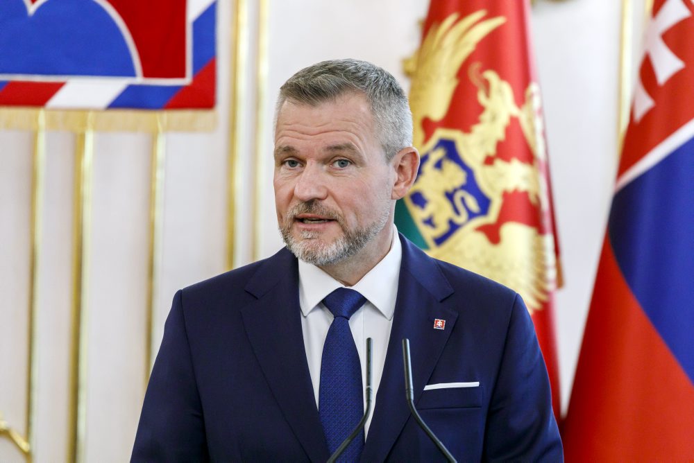 Prezident SR Peter Pellegrini prijal v Prezidentskom paláci v Bratislave prezidenta Čiernej Hory Jakova Milatovića 