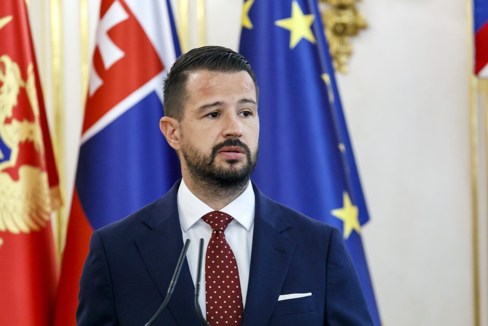 Prezident SR Peter Pellegrini prijal v Prezidentskom paláci v Bratislave prezidenta Čiernej Hory Jakova Milatovića 