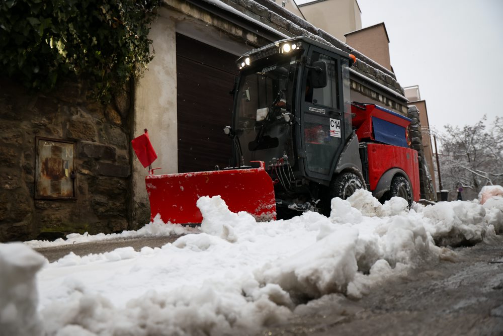 Doprava v Bratislave po hustom snežení