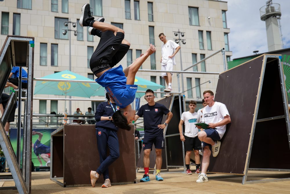 Medzinárodná parkourová súťaž Slovak parkour v Bratislave