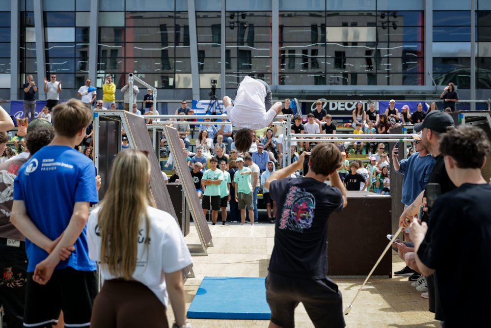 Medzinárodná parkourová súťaž Slovak parkour v Bratislave