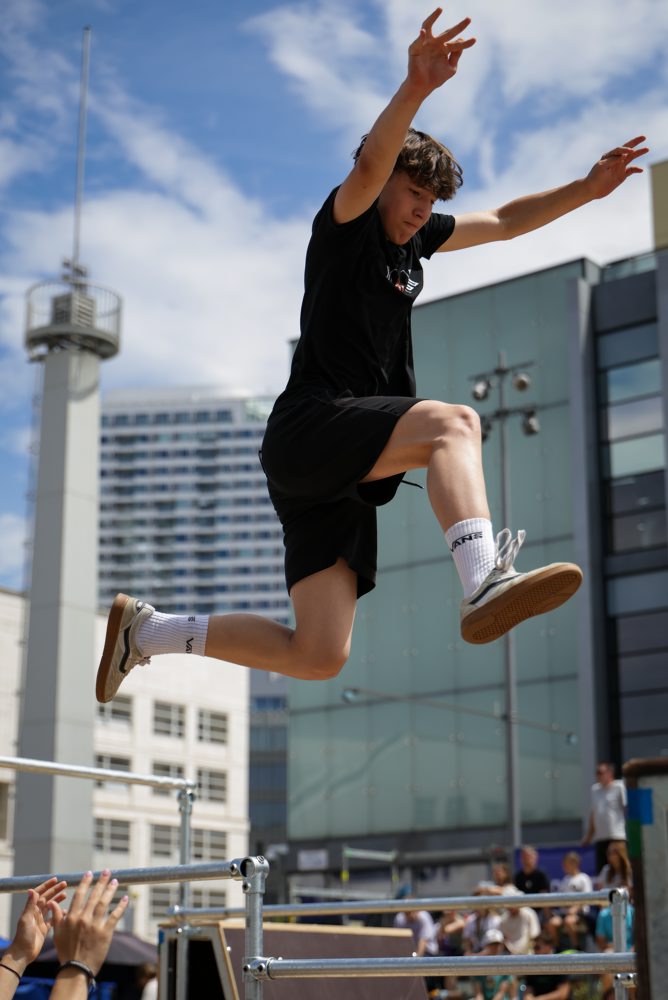 Medzinárodná parkourová súťaž Slovak parkour v Bratislave