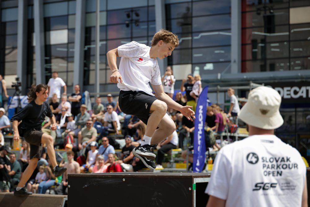 Medzinárodná parkourová súťaž Slovak parkour v Bratislave