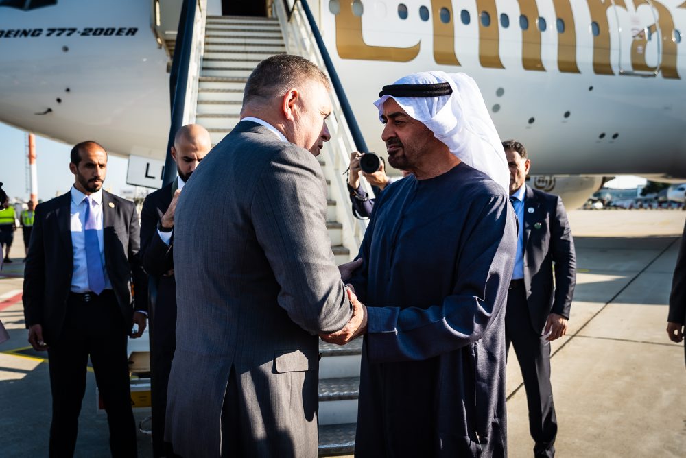 Na Slovensko pricestoval prezident Spojených arabských emirátov