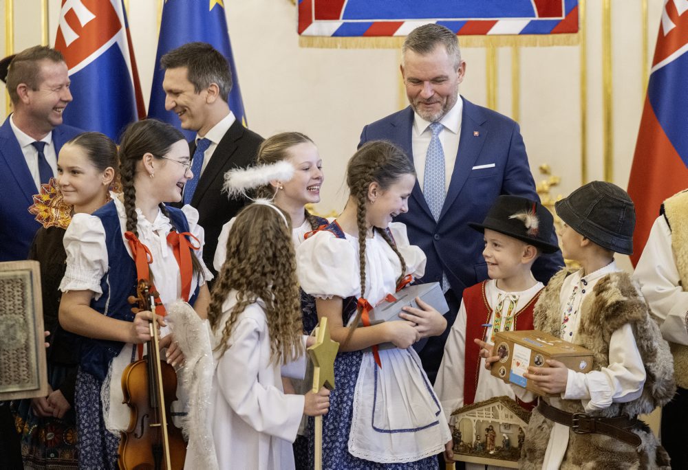 Koledníci Dobrej noviny v Prezidentskom paláci 