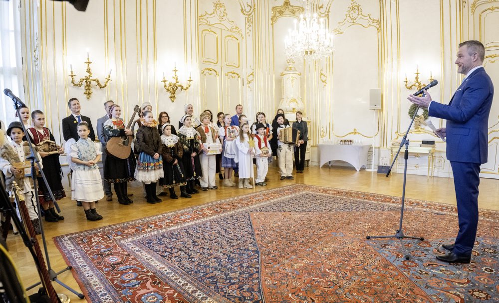 Koledníci Dobrej noviny v Prezidentskom paláci 