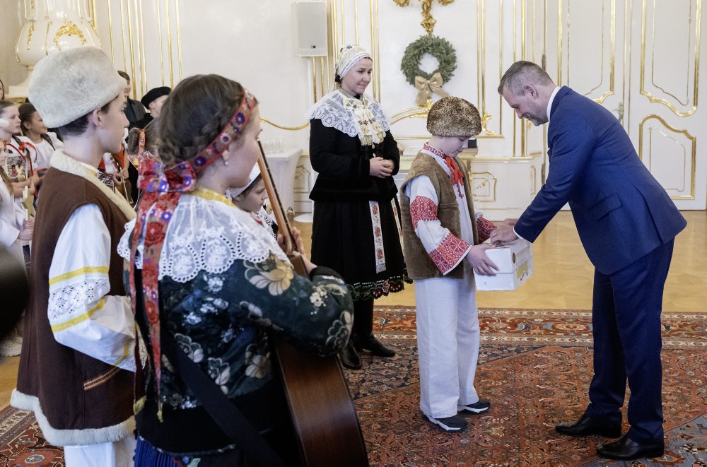 Koledníci Dobrej noviny v Prezidentskom paláci 