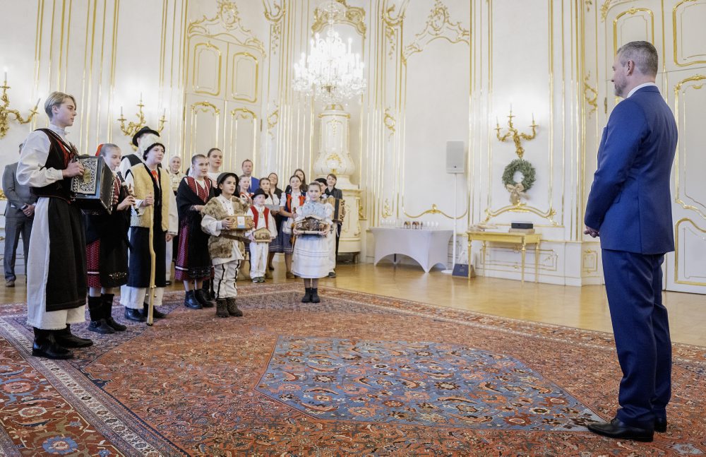 Koledníci Dobrej noviny v Prezidentskom paláci 