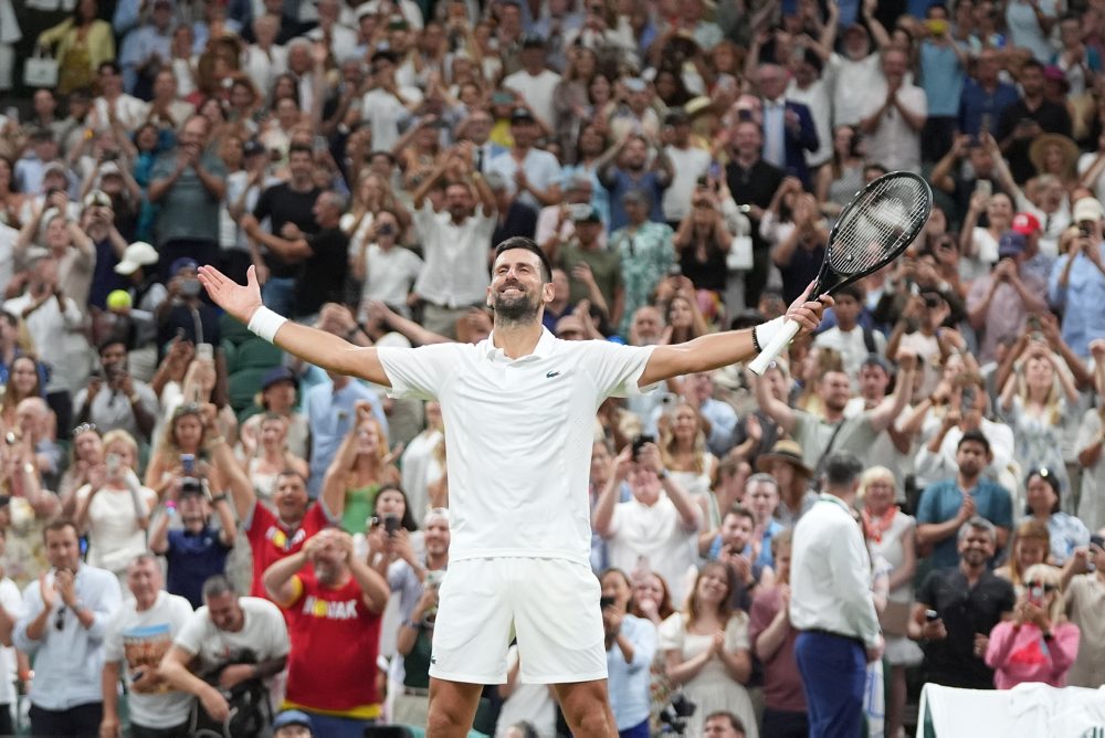 Štvrťfinále vo Wimbledone : Novak Djokovič (Srb.-7) - Felix Auger-Aliassime (Kan.)