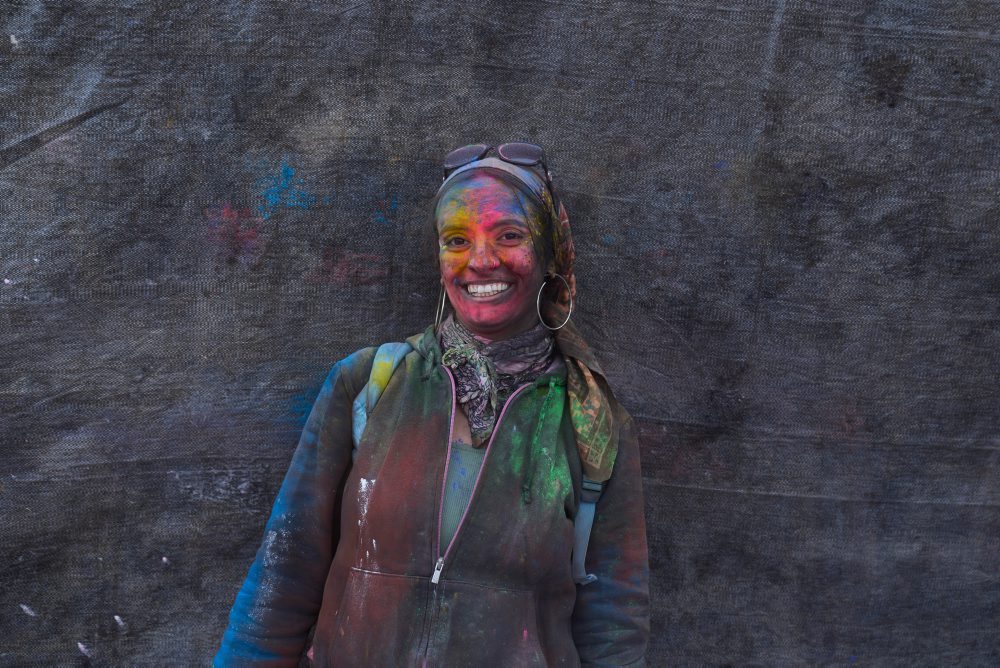 Každoročná vojna s múkou v gréckom Galaxidi