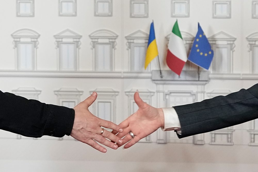 Ukrajinský prezident Volodymyr Zelenskyj v Taliansku