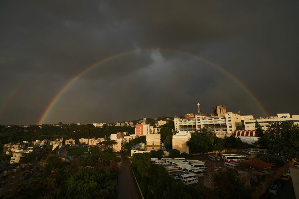 Dúha na oblohe v Libanone