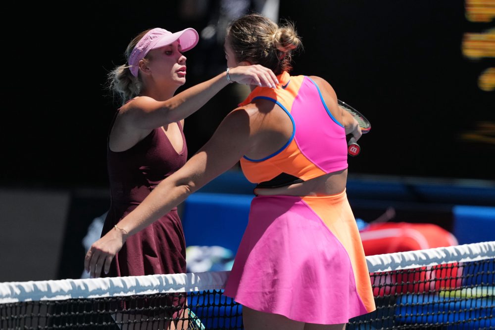  Arina Sobolenková (Biel.-1) - Anastasia Potapovová (Rak.)