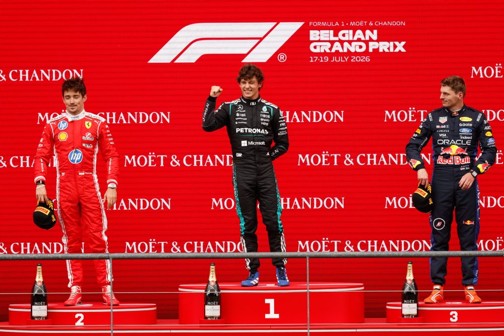 Talian Kimi Antonelli triumfoval na Veľkej cene Belgicka pred Leclercom a Verstappenom