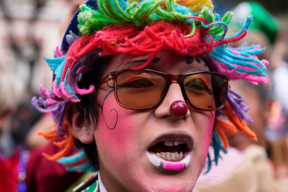 Protest klaunov v Bolívii