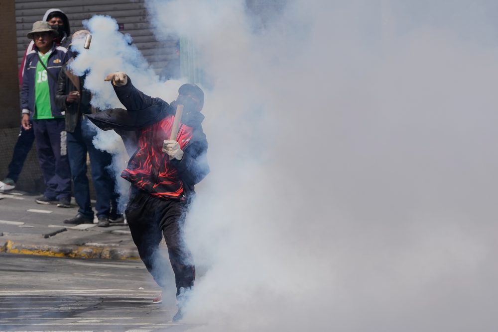 Protivládny protest v Bolívii  