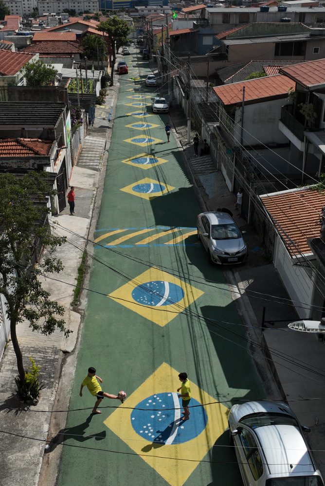 Vyzdobené ulice v Brazílii pred začiatkom MS vo futbale