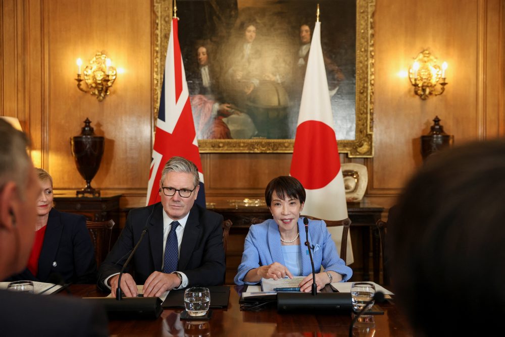 Japonská premiérka Sanae Takaičiová v Británii