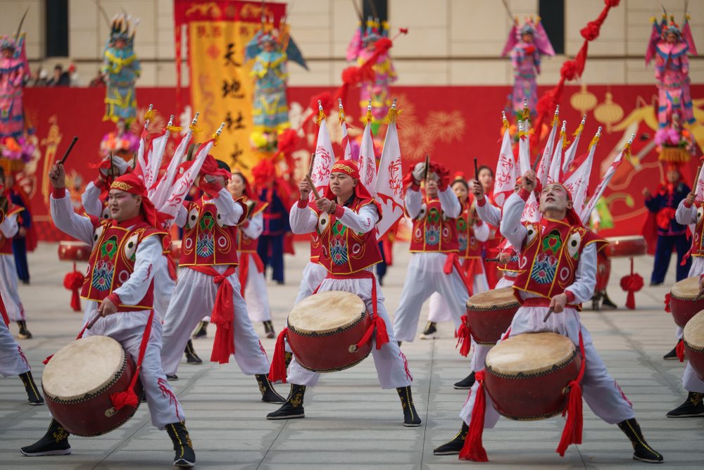 Folklórne predstavenie v Pekingu